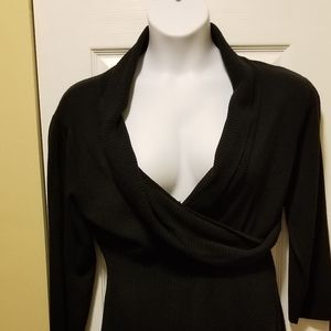 Black knit dress